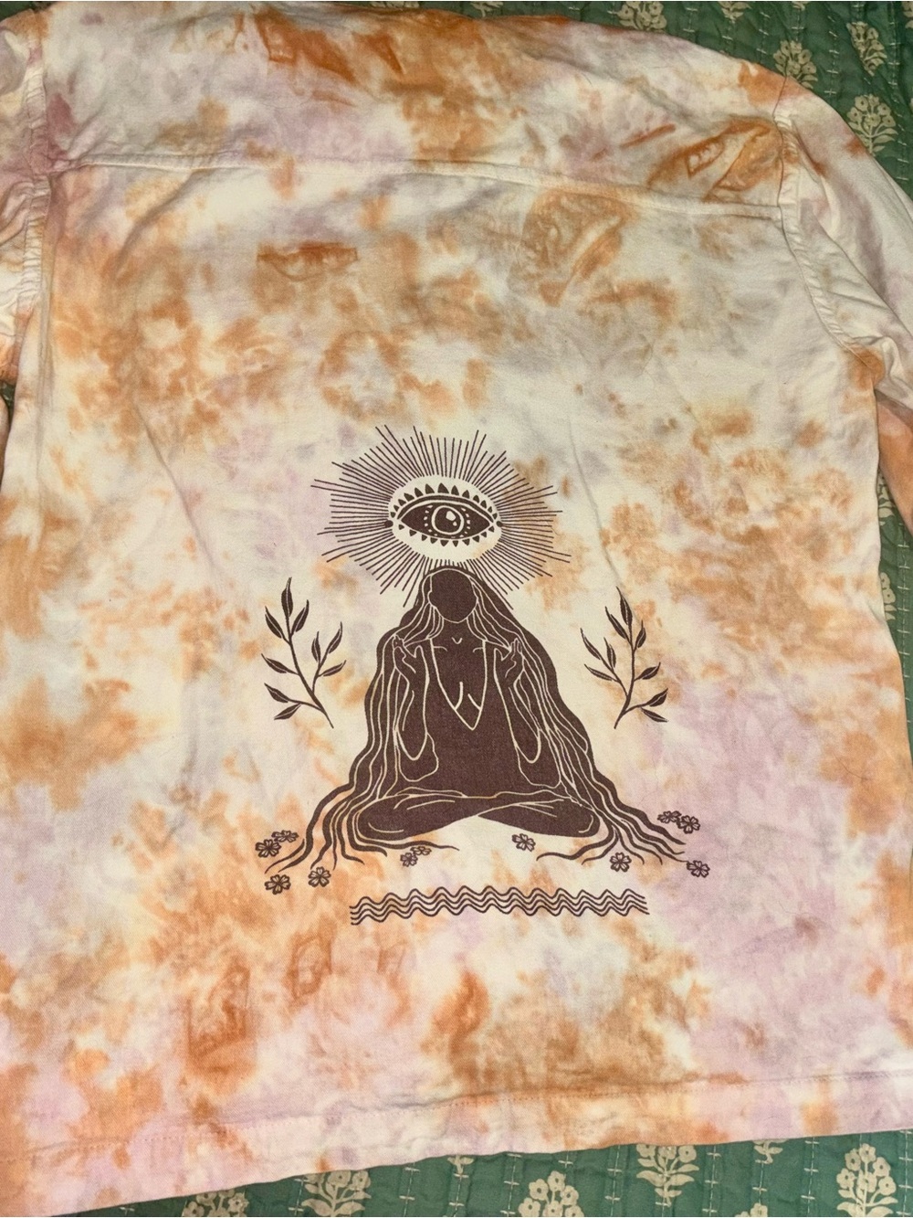 EARTHBOUND Peach and Light Pink Meditative Tie-Dye Jacket
